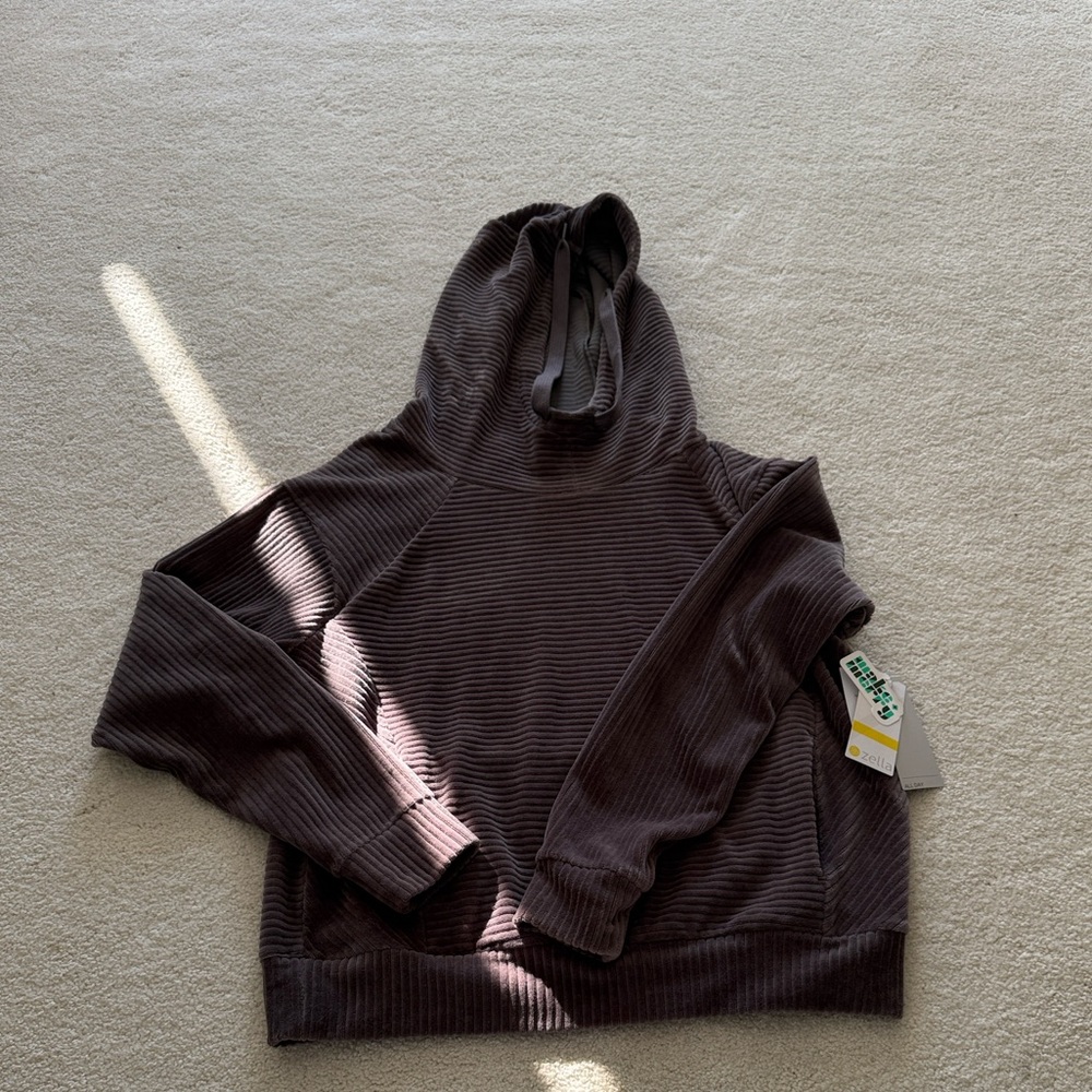 Zella Ribbed Knit Sweater in Gray